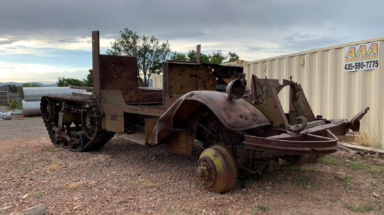 A photo of the half-track vehicle that was illegally taken from Dixie National Forest around June 22. U.S. Forest Service officials reported Tuesday that it was recovered.