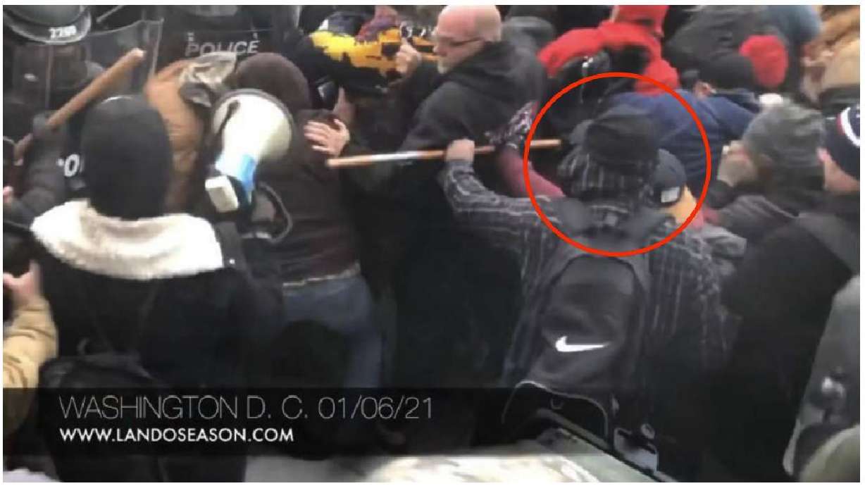 A civilian employee was arrested Monday at Hill Air Force Base and charged with participating in the U.S. Capitol riots on Jan. 6, 2021, after a tipster sent screenshots of the man's Facebook posts to the FBI.