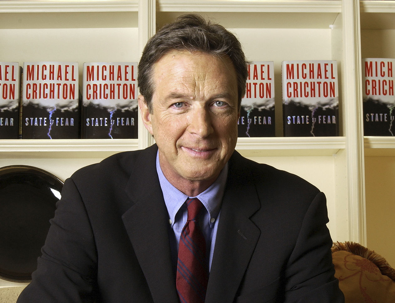 Author Michael Crichton in New York on Dec. 7, 2004. Crichton's estate is suing Warner Bros. Television over a dispute about an upcoming series it says is a rebranded version of an unauthorized reboot of the TV series "ER."