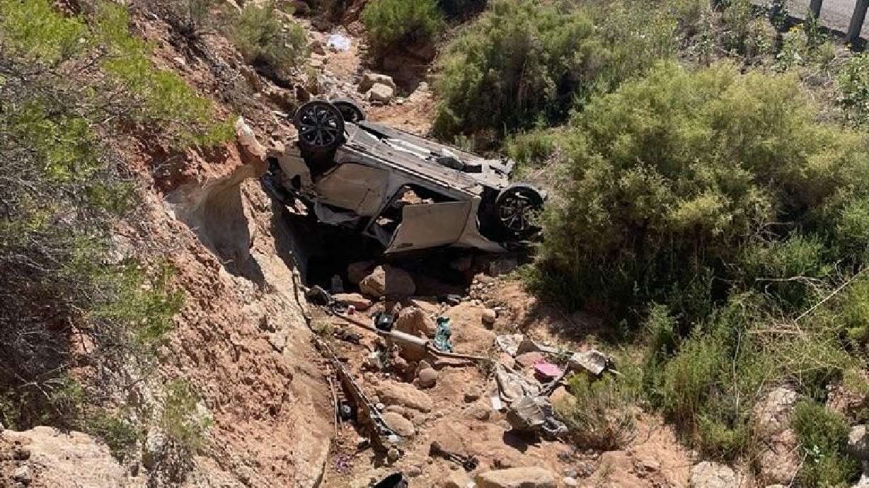 A 19-year-old man and 18-year-old woman were headed west on U.S. 40 when their car hit a metal barrier Tuesday, according to the Utah Highway Patrol.