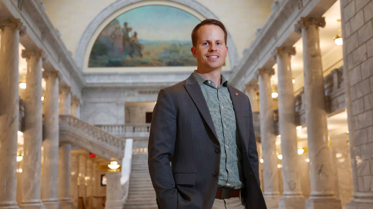 Rep. Trevor Lee, R-Layton, at the state Capitol on Jan. 9, 2023. A social media post by Lee has prompted backlash from some and a call from a national Muslim civil rights group for the lawmaker to meet with community members.