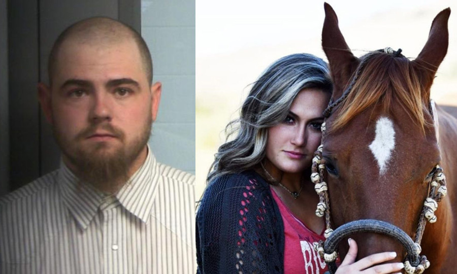 Shawn Brayden Jones, left, and Mailee Cooper with her horse, Bree, in this combination photo. Jones has been sentenced after pleading guilty to killing Cooper's horse after a breakup.