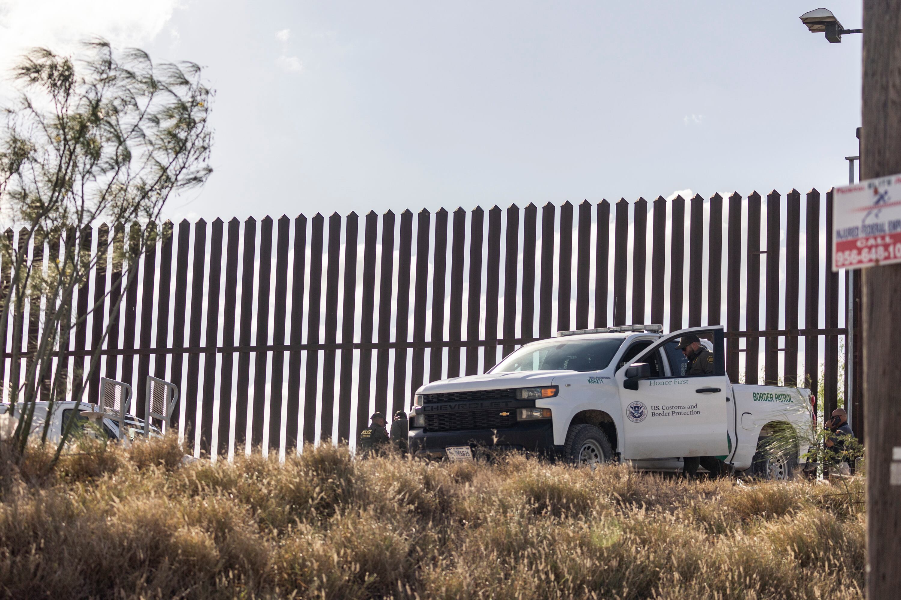 U.S. Border Patrol is seen along the U.S./Mexico border in McAllen, Texas, on June 17.