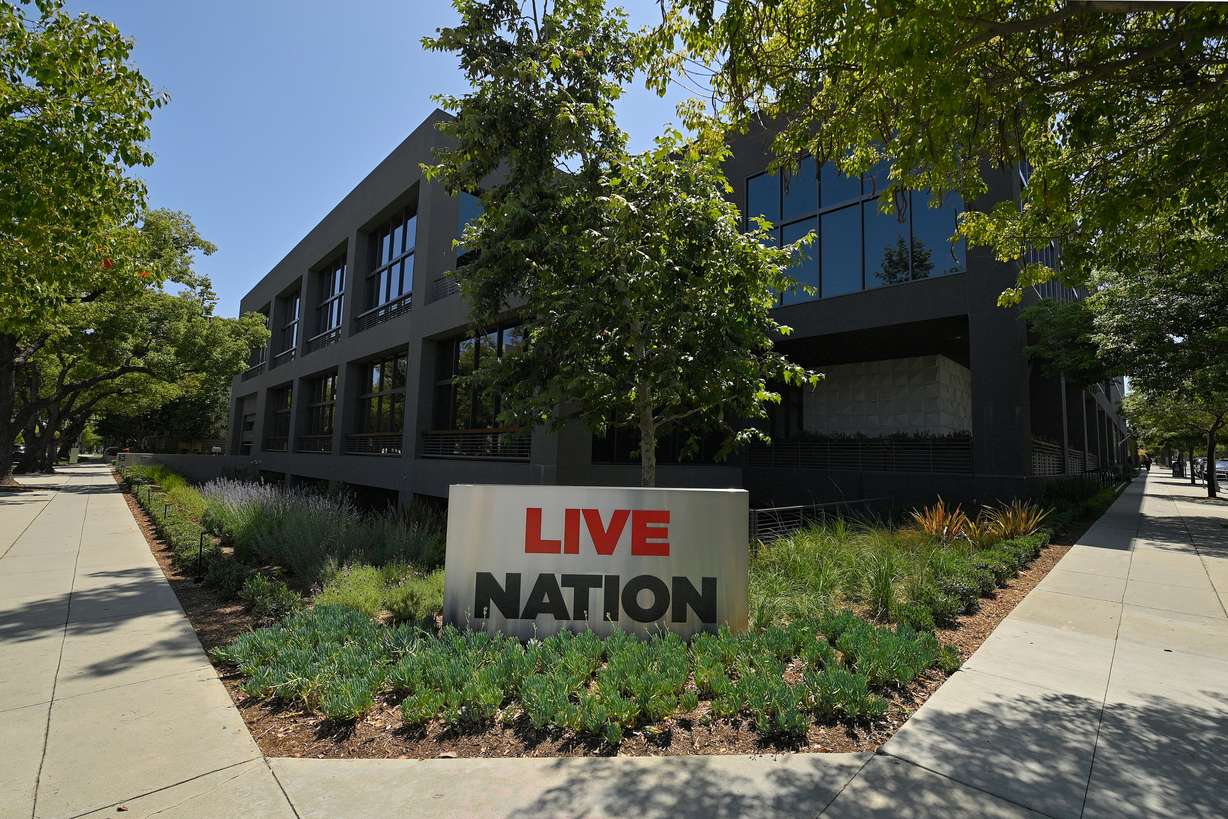 The headquarters of Live Nation is shown June 29, 2020, in Beverly Hills, Calif.