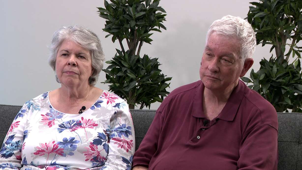 Larry and Kathleen Skinner speak to KSL on Thursday about how they learned about their daughter’s passing in California.