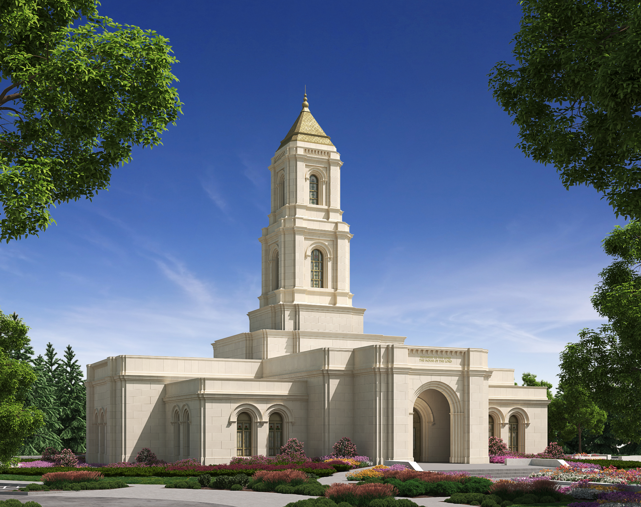 An artist's rendering of the Cody Wyoming Temple. 