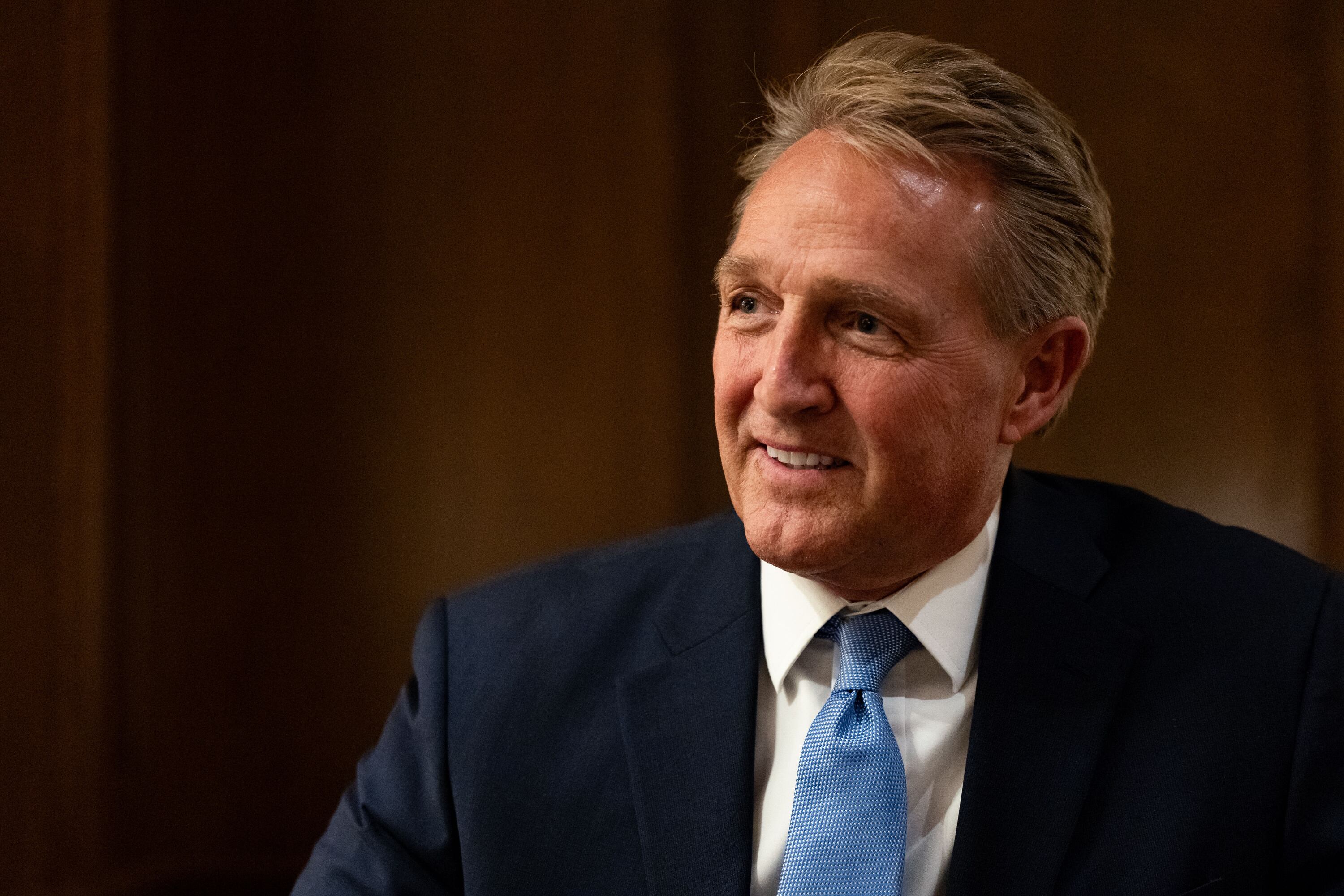 Jeff Flake, U.S. ambassador to Turkey, speaks in an interview with the Deseret News at Crossroads of the World International Trade Summit at the Grand America Hotel in Salt Lake City on May 23.