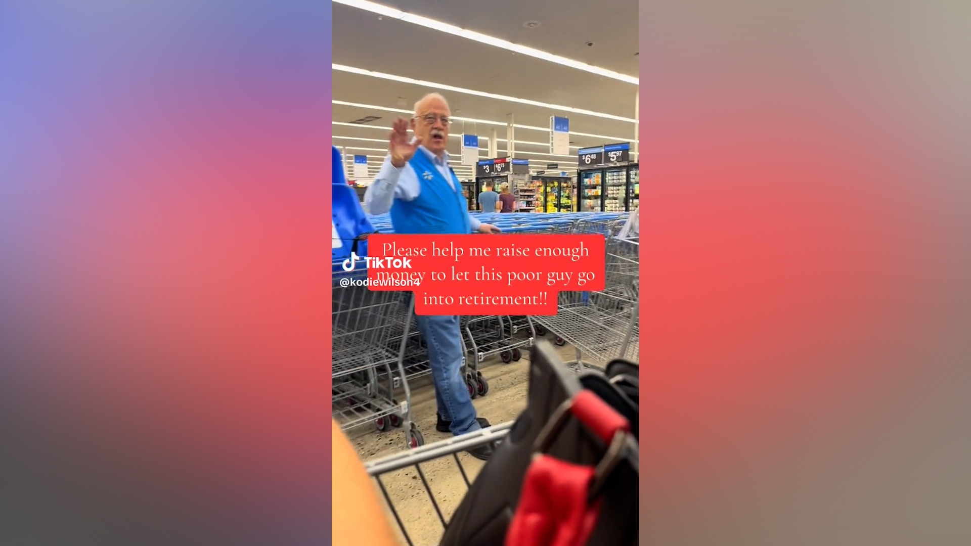 Pictured is a screenshot of Kodie Wilson’s TikTok of Robert Kirk greeting her and her family.