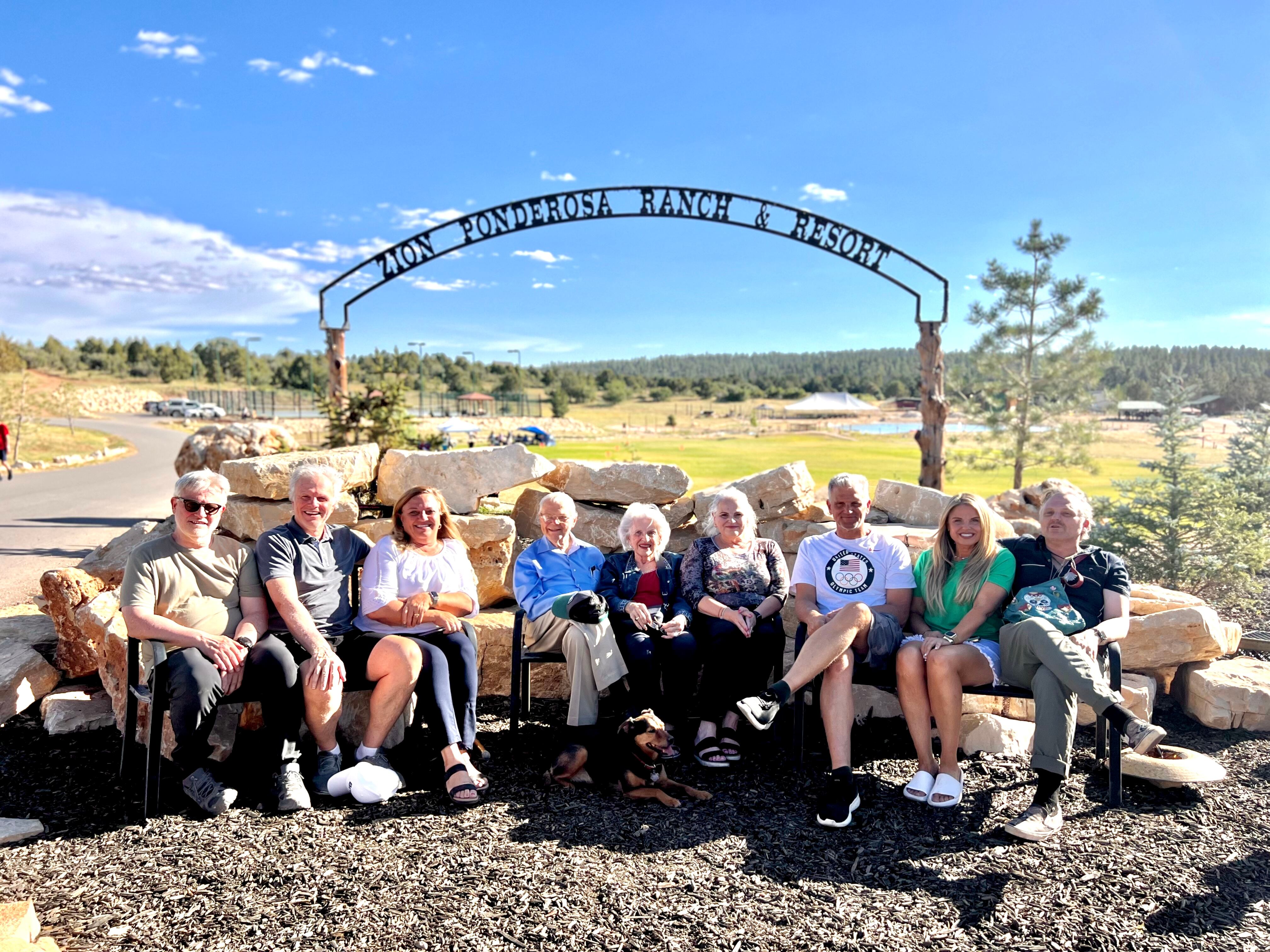 In a recent photo taken at the family's ranch bordering Zion National Park, Gary and Rose Neeleman are flanked by their seven children, from left, John, David, Pam, Julie, Stephen, Lisa and Mark. Gary Neeleman passed away last week at the age of 90.