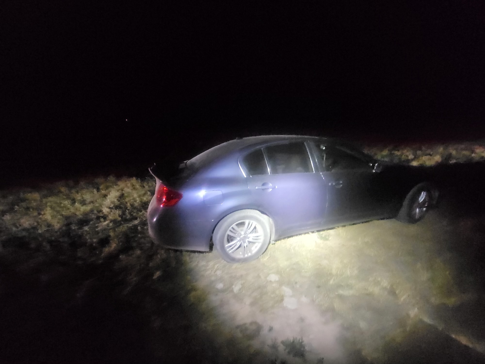 An 18-year-old man was arrested early Monday after police say he was traveling nearly 150 mph on I-15 in the vehicle pictured.