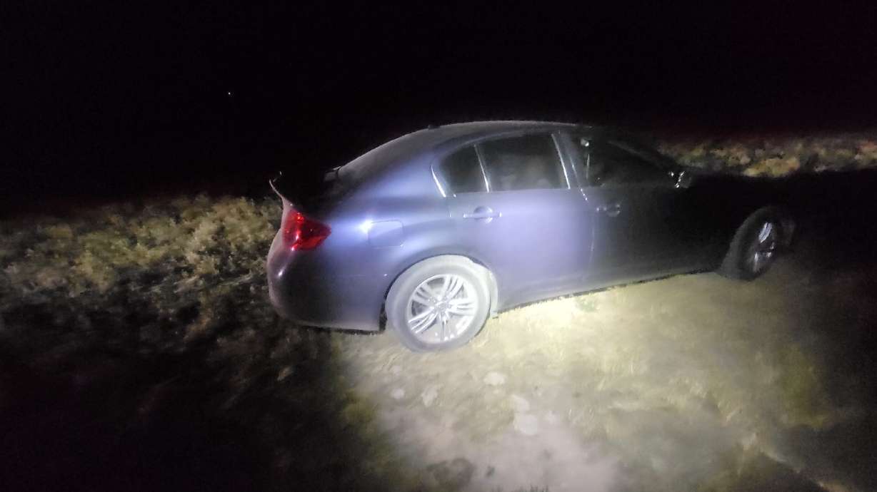 An 18-year-old man was arrested early Monday after police say he was traveling nearly 150 mph on I-15 in the vehicle pictured.