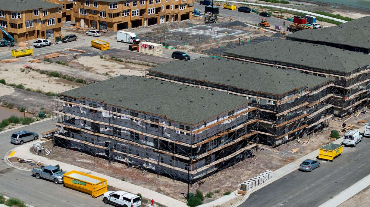 Construction continues on apartments in Lehi on Aug. 13. The U.S. housing market expects 518,108 rental units completed this year alone.