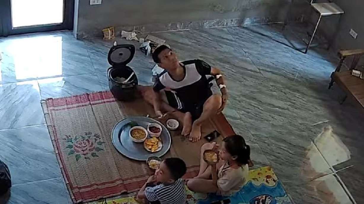 A father senses danger while his family eats. Will his intuition avert disaster?