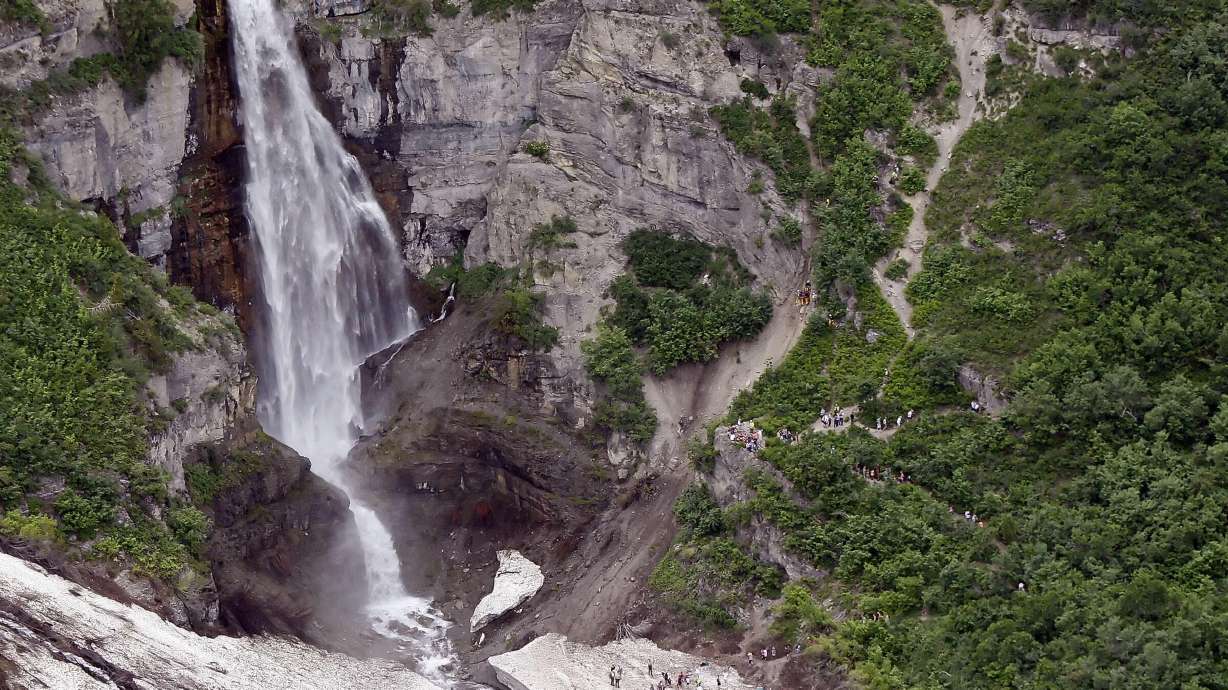 Stewart Falls in Provo Canyon is pictured in 2011. OnTheSnow recently put out a list of the best ski towns for fall hiking that included Sundance in Provo Canyon.