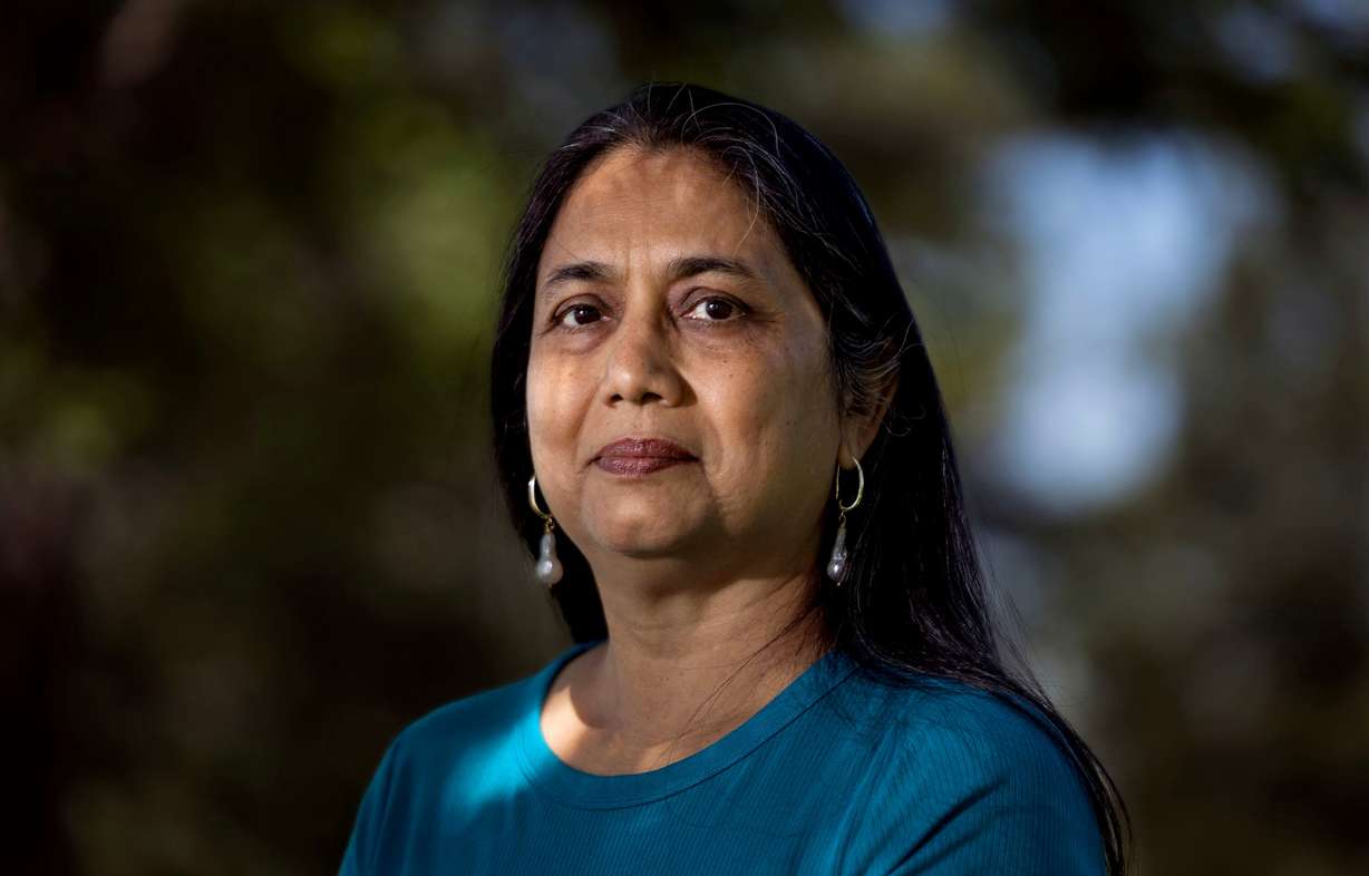 Malavika Kirtane Deo is pictured in Salt Lake City on Aug. 29. Deo is a Democrat and plans on voting for Vice President Kamala Harris.