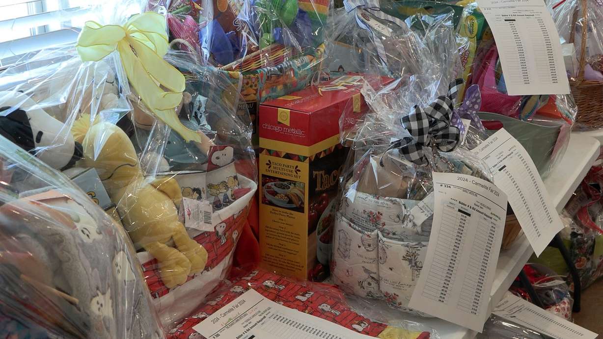 A silent auction will be held during the Carmelite Fair on Sept. 15. Dozens of baskets donated by community members with a variety of goods will be sold.