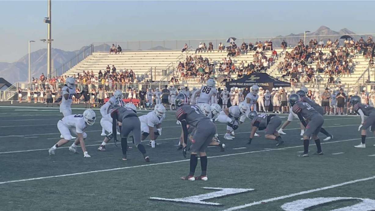 Lone Peak and Mountain Ridge battle it out on the field on Sept. 6, 2024.