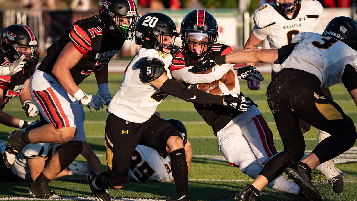 Weber and Wasatch battle it out on the field in Pleasant View on Sept. 6, 2024.