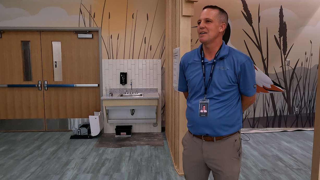 Haven Bay Elementary Principal Justin Skeen speaks to KSL-TV on Monday.