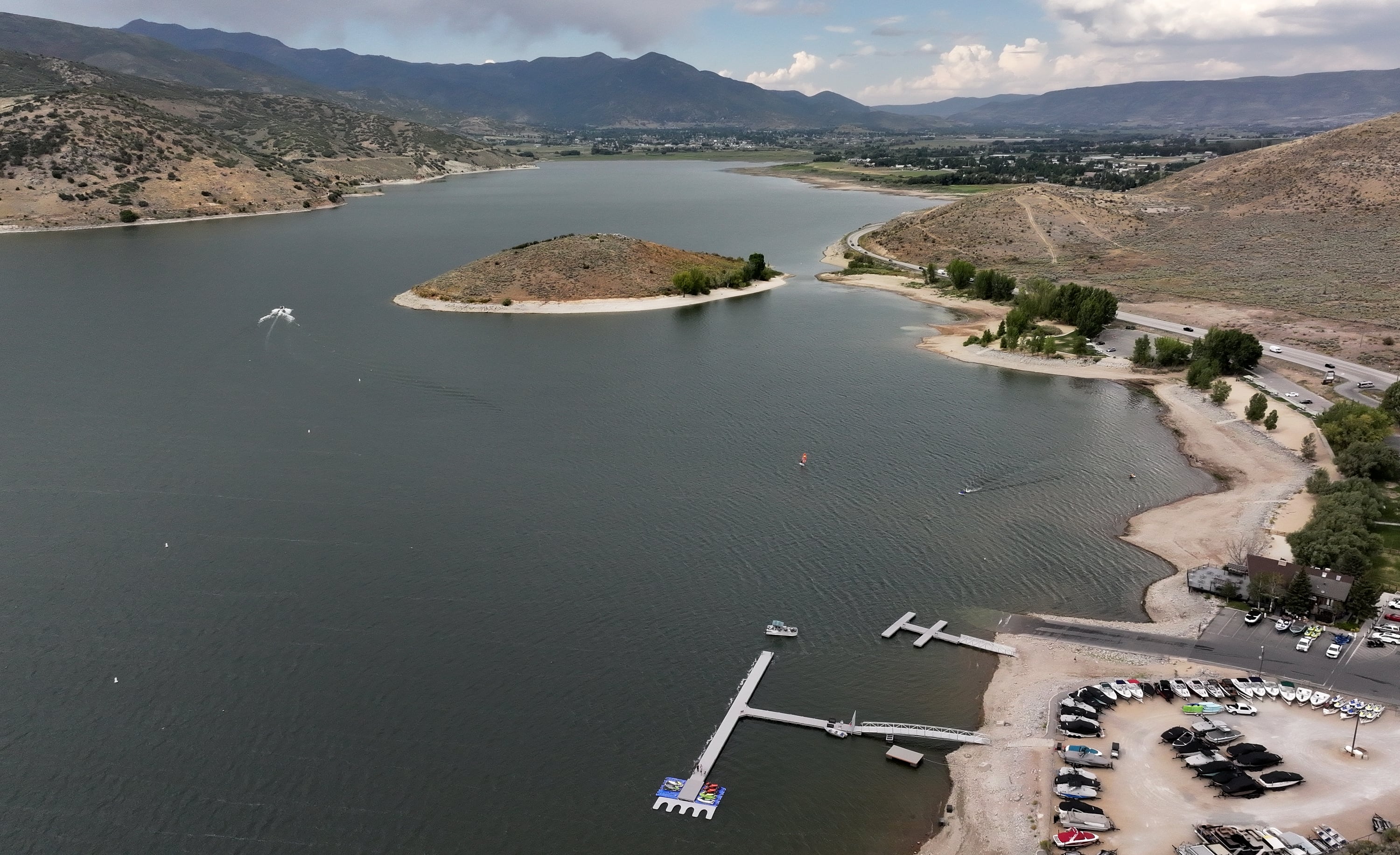 Deer Creek Reservoir is pictured in Wasatch County on Monday.