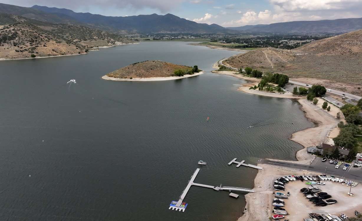 Deer Creek Reservoir is pictured in Wasatch County on Monday.