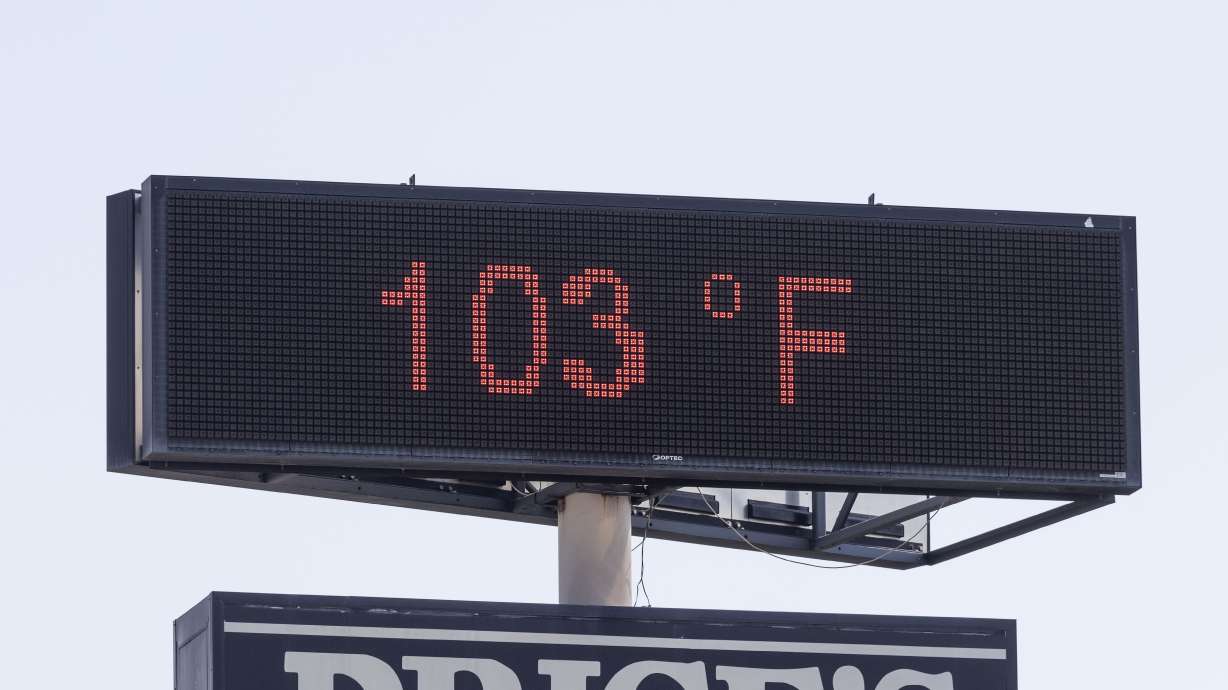 The temperature during a heat advisory in Salt Lake City on Aug. 2. This meteorological summer, which wrapped up on Aug. 31, was the state's second-hottest on record, according to climate data released Tuesday.