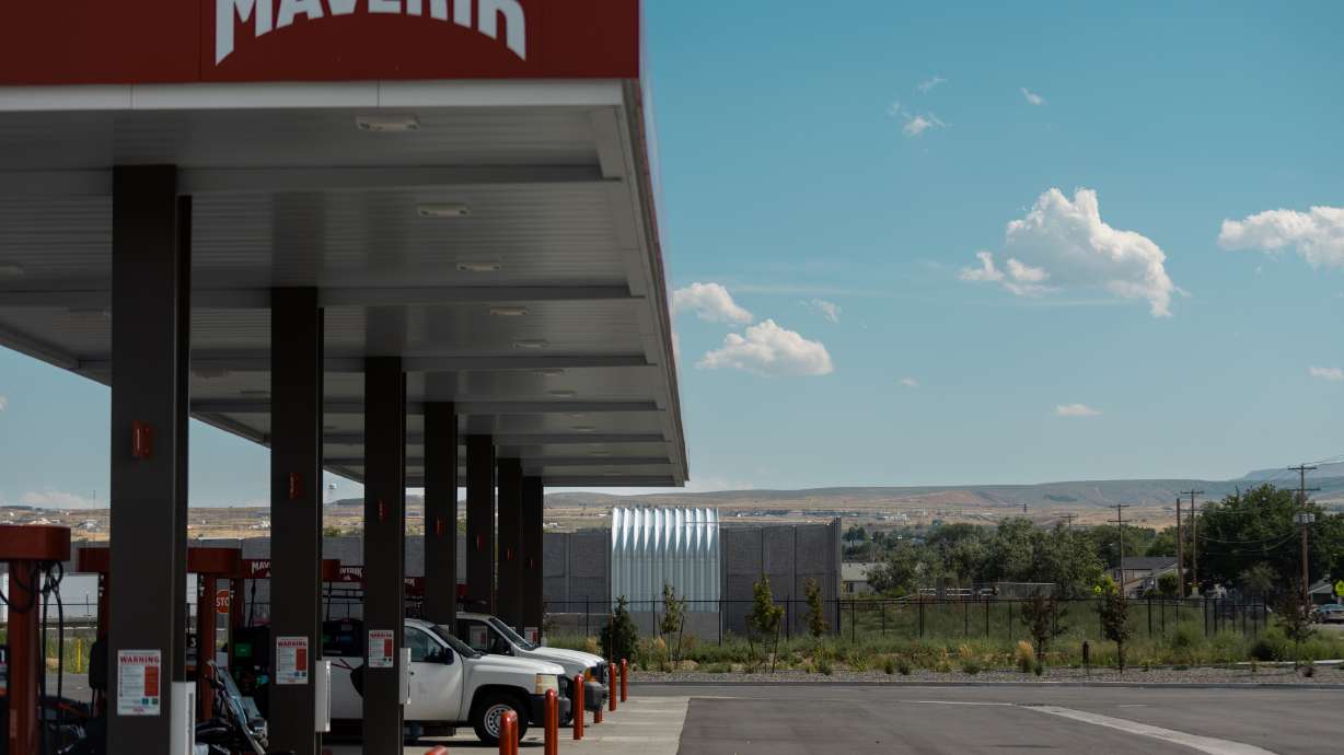 A Maverik gas station in Magna Aug. 7, 2023. The company announced Tuesday that it plans to expand into Kansas for the first time, opening two new stores by mid-2025.