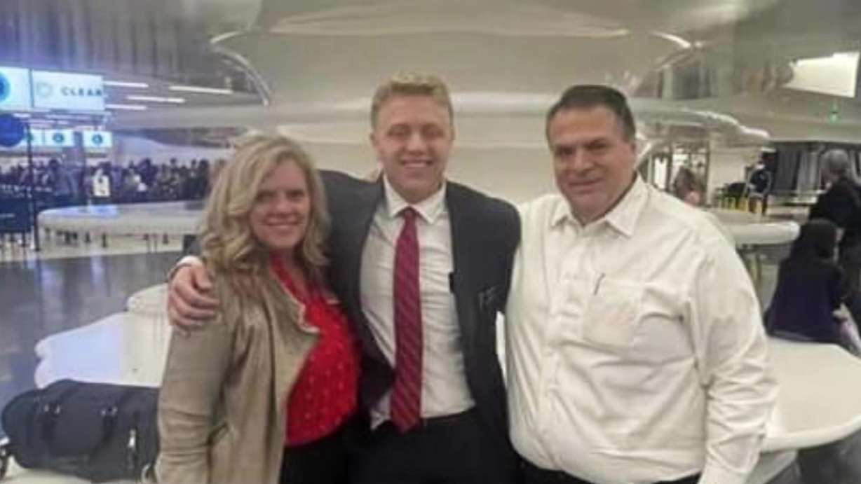 Mitchell Maddix is with his two parents before heading on his Latter-day Saint mission. Michael Maddix decided to end his life which has devastated the Maddix family.