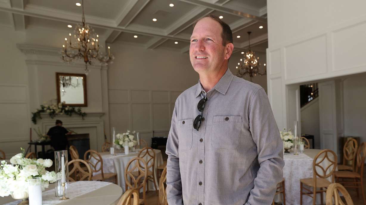 Brad Bonham, entrepreneur-in-residence, appointed by Gov. Spencer Cox, stands in his Twenty & Creek Premier Venue in Sandy on Aug. 15. Bonham is the state's first entrepreneur-in-residence.
