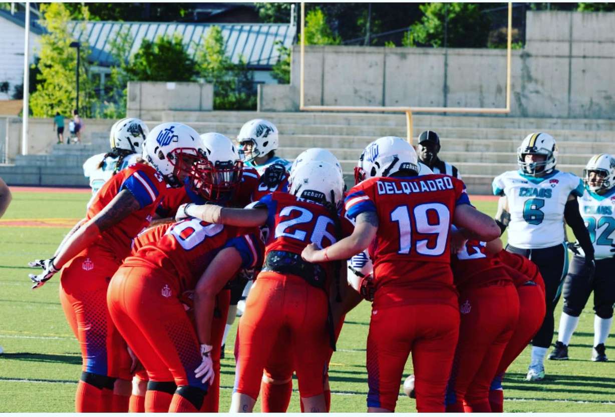 Nicole Attleson huddles up with her team during a game, seen in this undated photo.