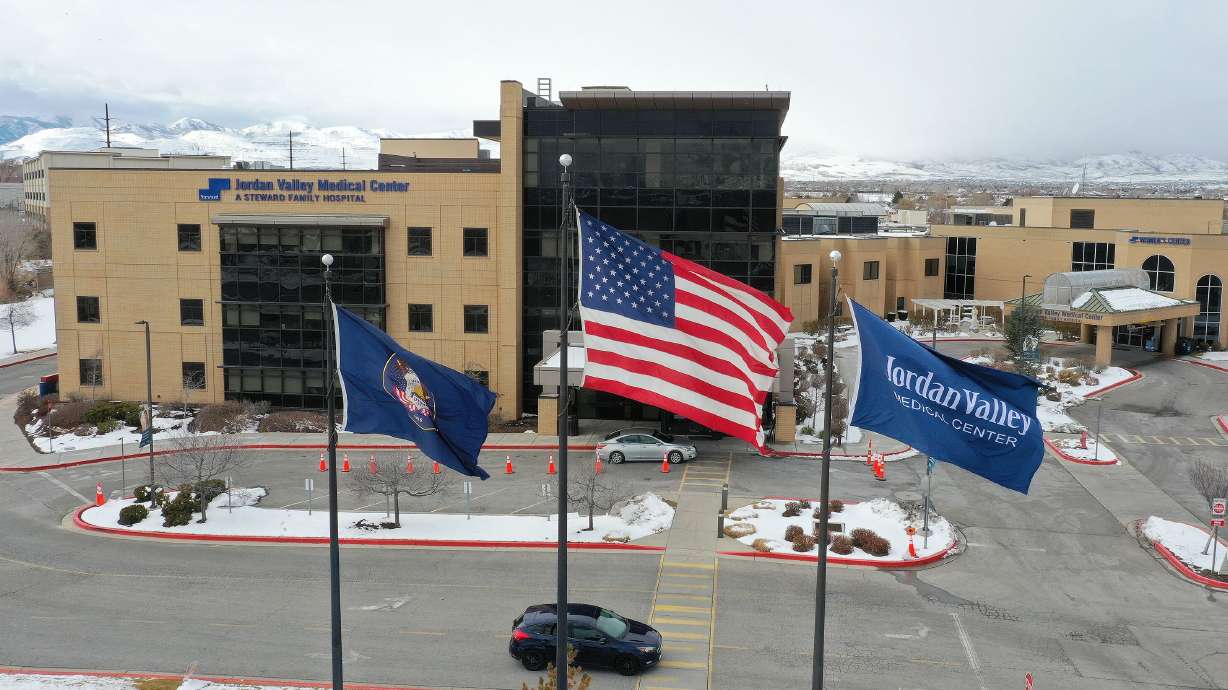 The Jordan Valley Medical Center on Feb. 19, 2021. The hospital was formerly owned by Steward Health Care, which faces congressional scrutiny. The facility is now owned and operated by CommonSpirit Health.