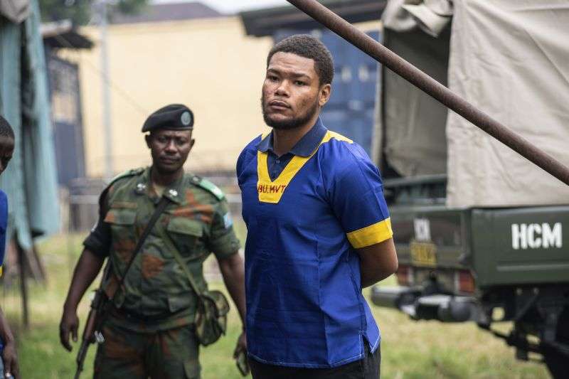 Utahn Marcel Malanga arrives for a court verdict in Congo, Kinshasa, Friday on charges of taking part in a coup attempt in May 2024.