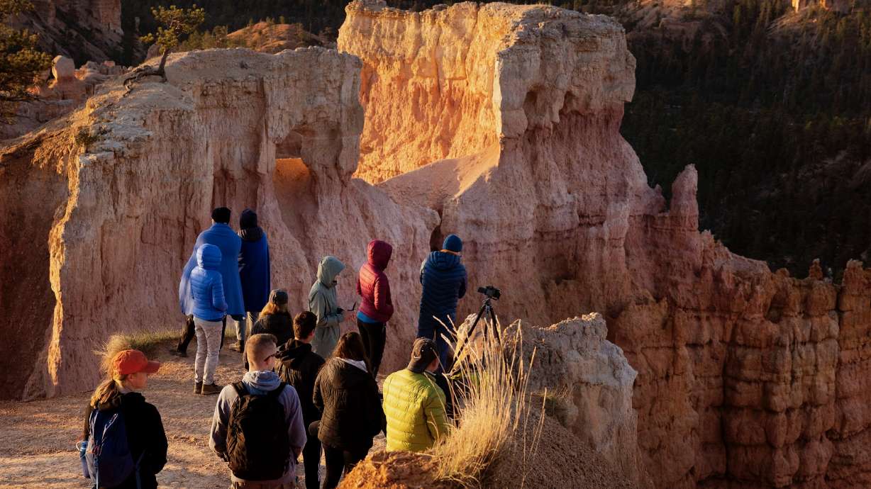 People visit Bryce Canyon National Park on May 18, 2023. The park will host a Latino Conservation Week activity on Sept. 21, 2024.