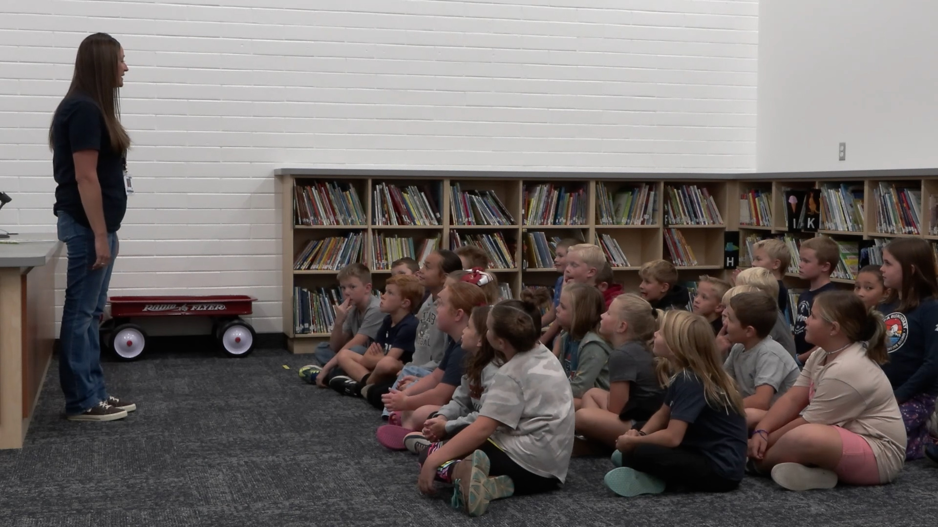 Back to school means back to lessons for students at Mona Elementary in Juab County, who were able to see their new library for the first time.