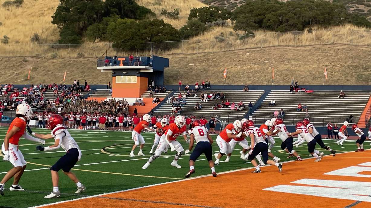 Timpview and Springville compete in a Region 7 football game on Sept. 13, 2024, in Provo.