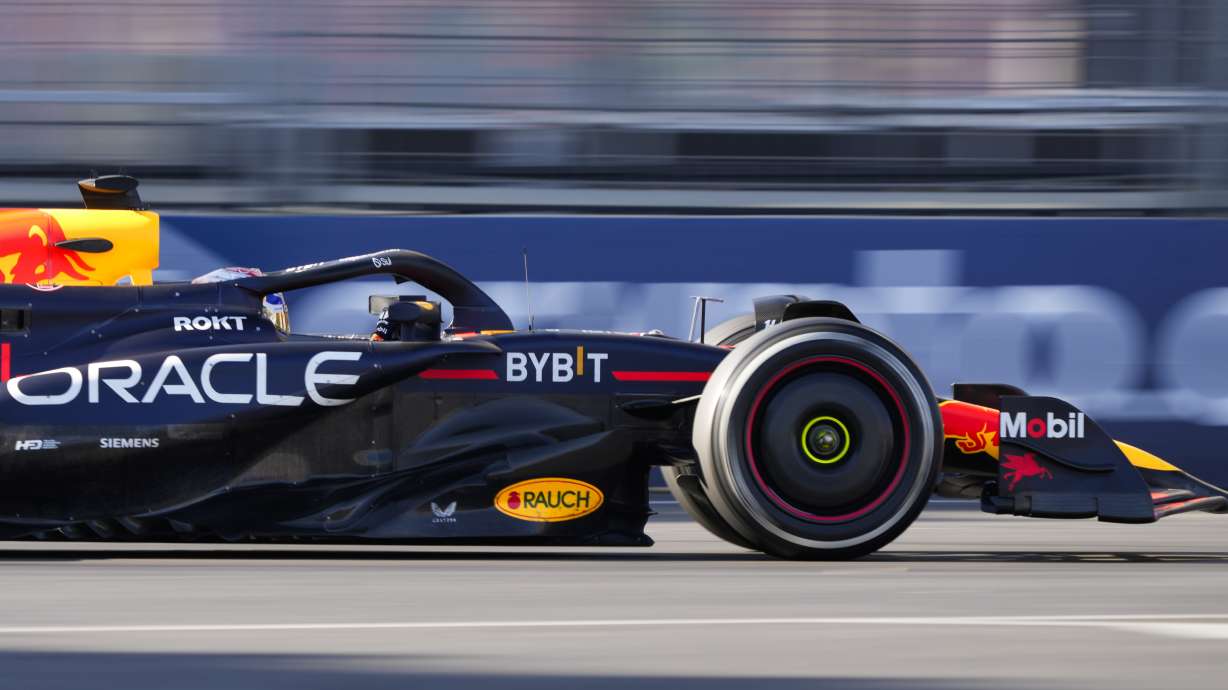 Red Bull driver Max Verstappen of the Netherlands in action during a Formula One Grand Prix in Baku, Azerbaijan, on Sunday, Sept. 15, 2024.