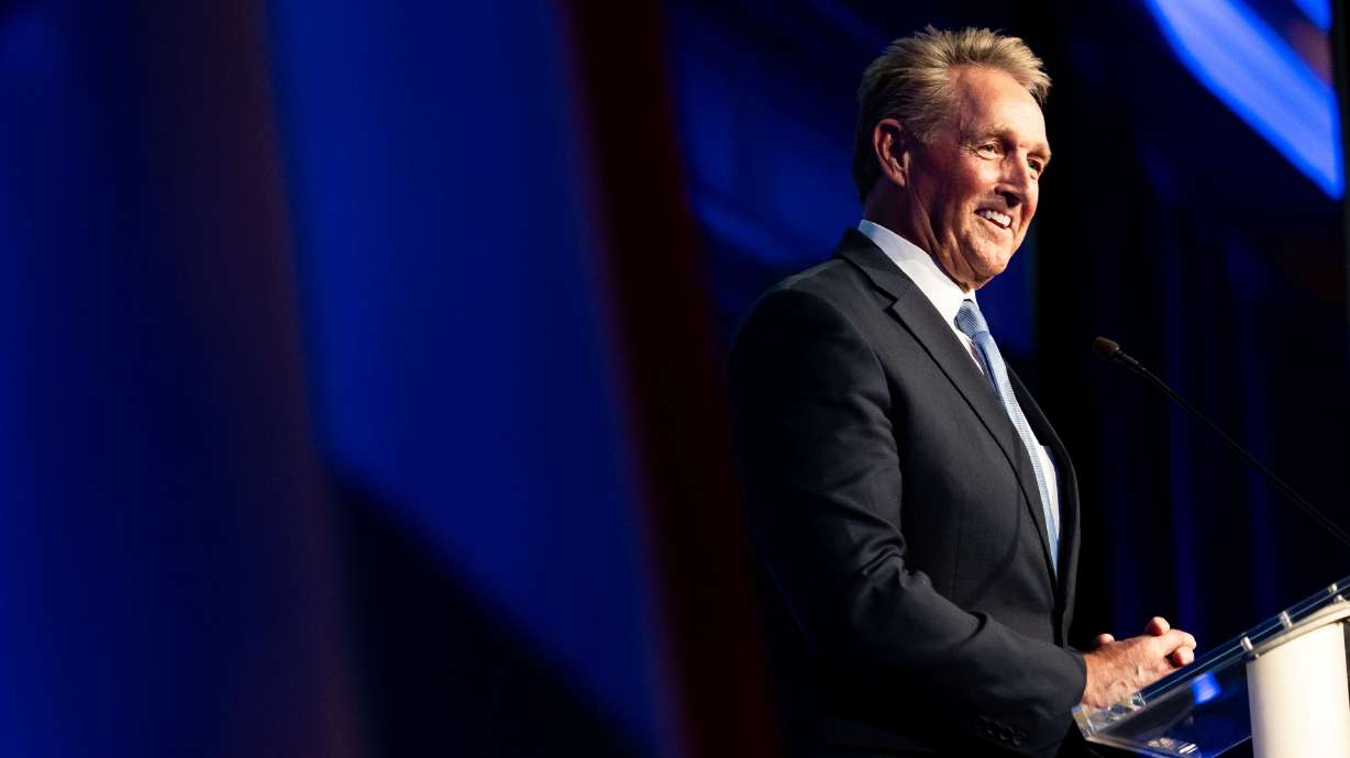 Jeff Flake, U.S. ambassador to Turkey, speaks at Crossroads of the World International Trade Summit in Salt Lake City on May 23. He was named chairman of World Trade Center Utah's board of directors.