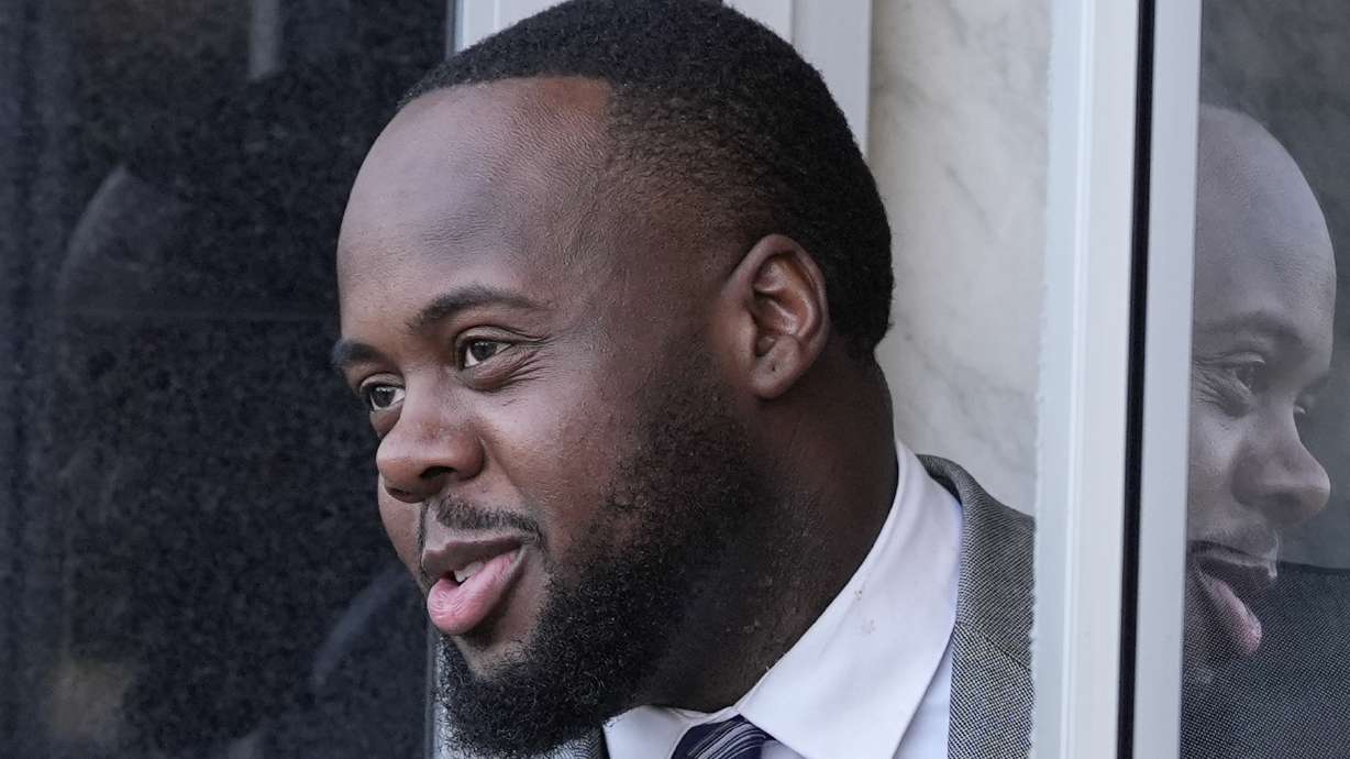 Former Memphis police officer Tadarrius Bean arrives at the federal courthouse for the second day of jury selection for the trial in the Tyre Nichols case Sept. 10, in Memphis, Tenn.