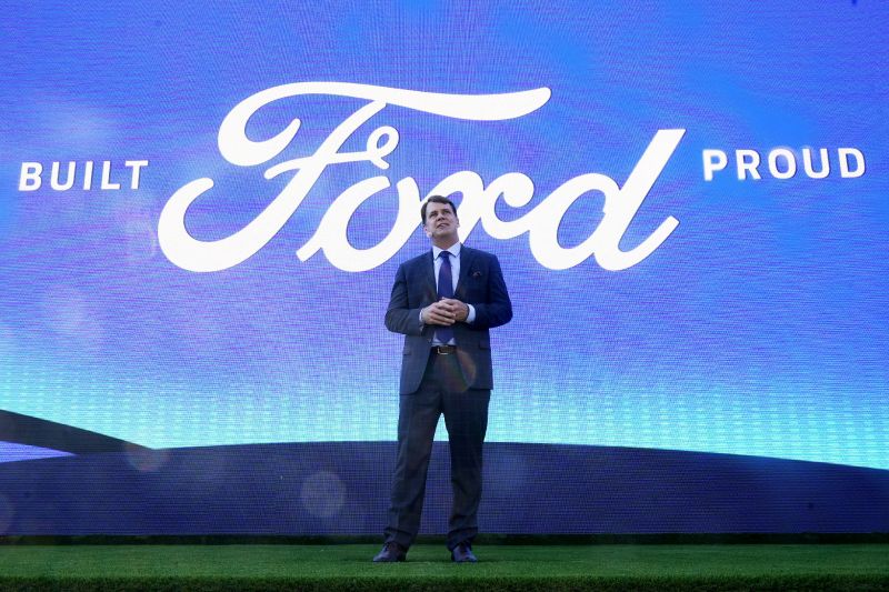 Jim Farley, Ford president and CEO, speaks on Sept. 28, 2021, in Memphis, Tenn.