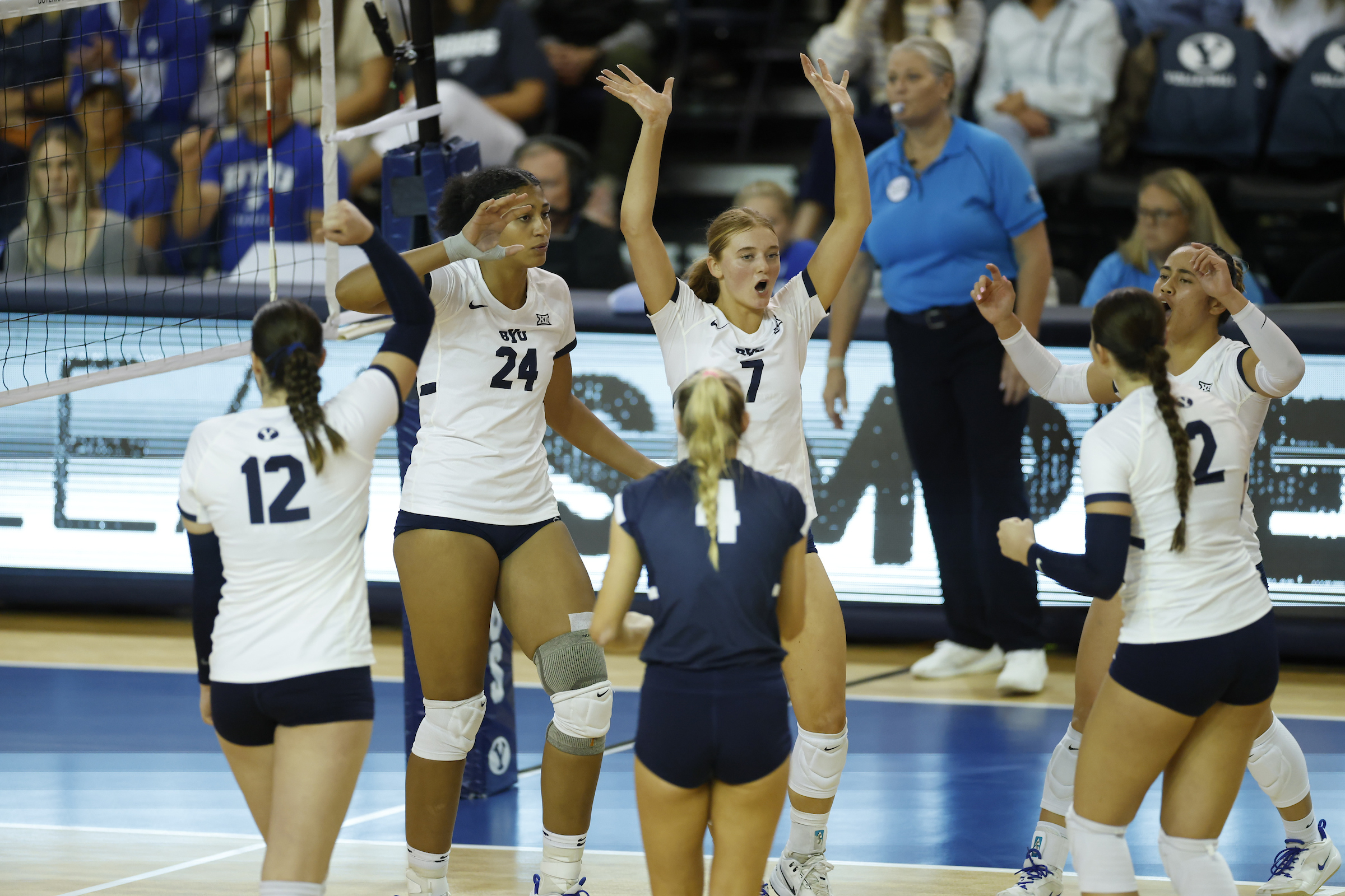 Kemavor's career-high helps No. 19 BYU hold off Utah State to snap 3-match skid