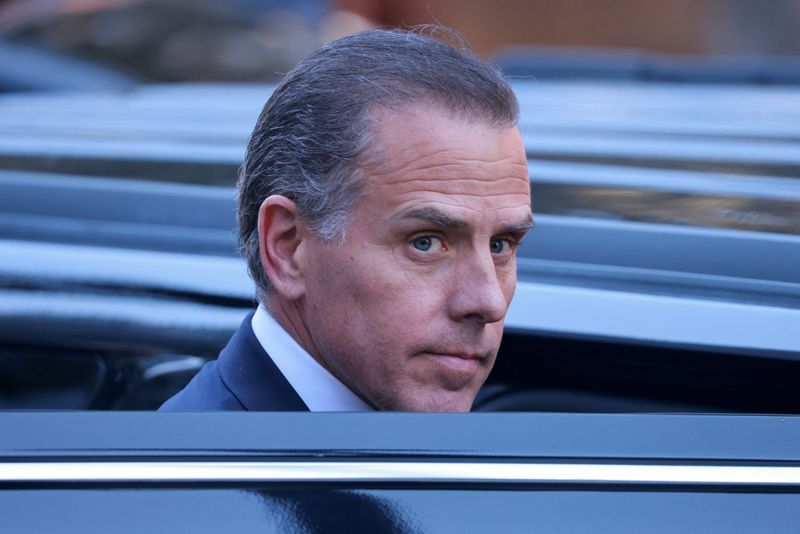 Hunter Biden, son of President Joe Biden, leaves federal court in Los Angeles, Calif., Sept. 5. He will be sentenced on Dec. 4 on gun charges.