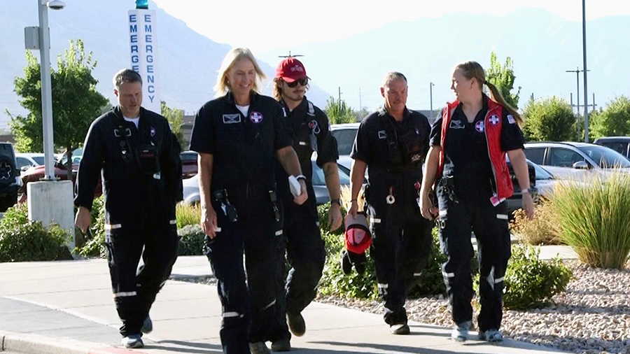 This photo shows the Life Flight team at Utah Valley Hospital this week.