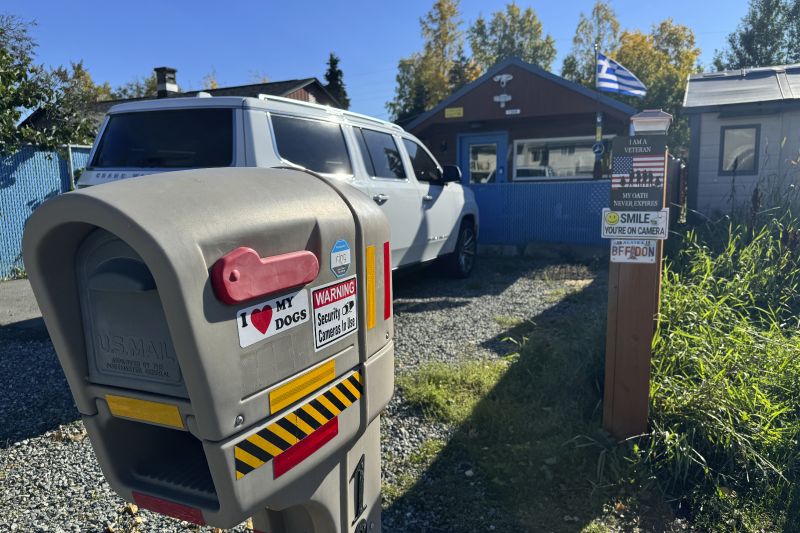 A home owned by Panos Anastasiou, who has been charged in federal court with sending graphic threats to U.S. Supreme Court justices and their families, is shown in Anchorage, Ala., Thursday.