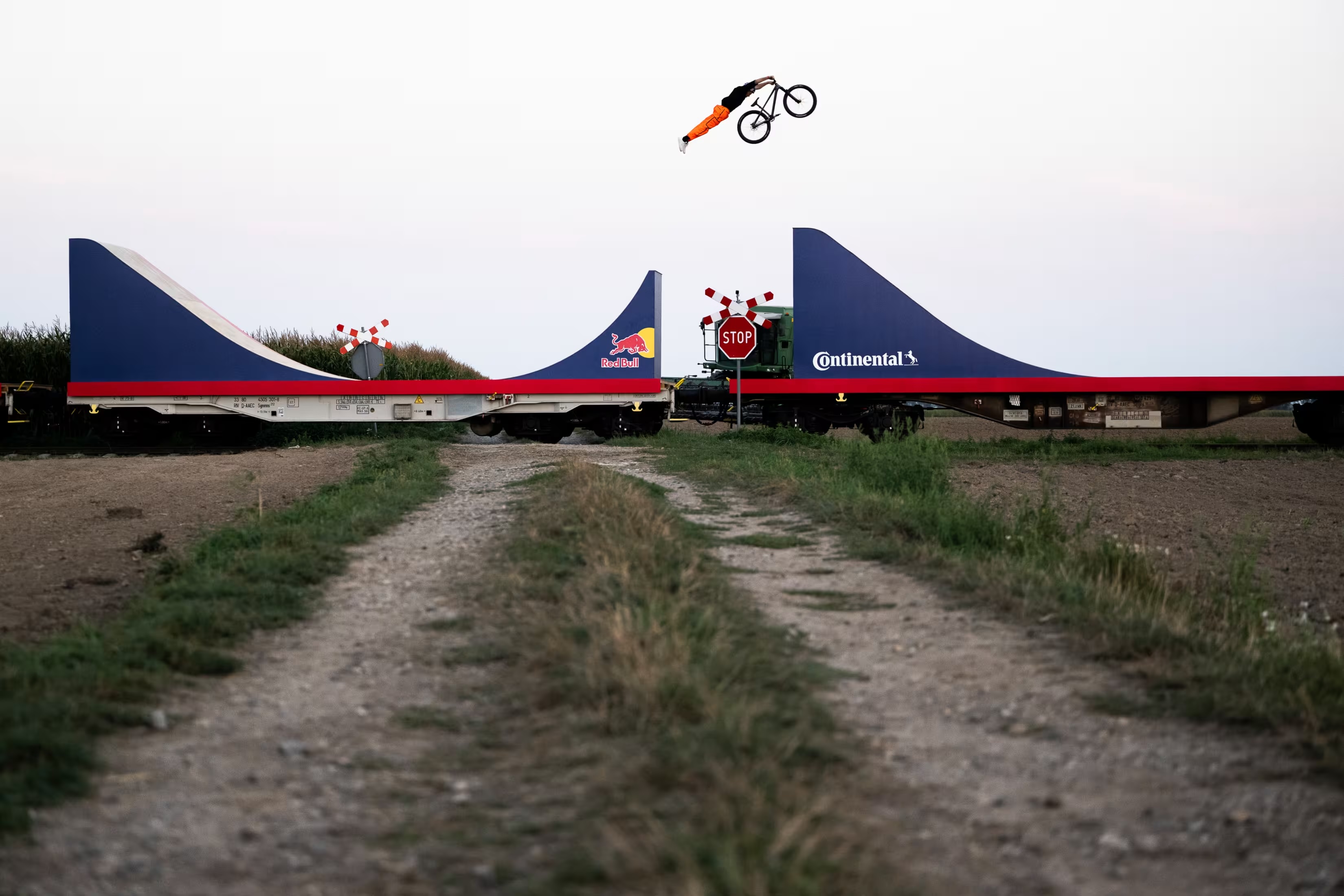 Professional mountain biker Dawid Godziek just made history with a death-defying bike run on a moving train.