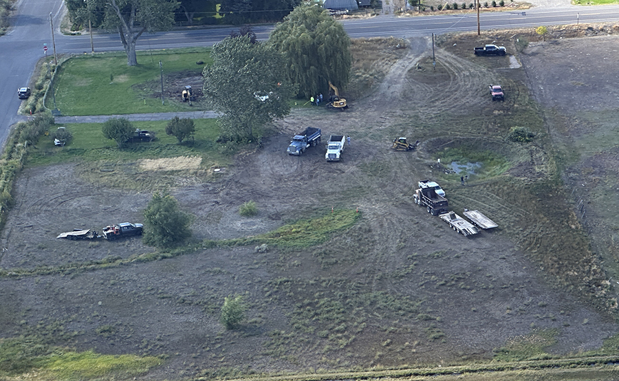 Chad Daybell’s former home and the outbuildings on his Fremont County property were demolished Friday.