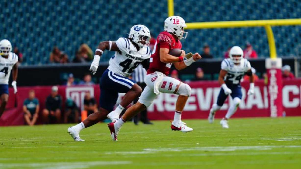 In the team’s last game before a bye week, Utah State football struggled on the road at Temple in a 45-29 defeat at Lincoln Financial Field on Saturday afternoon.