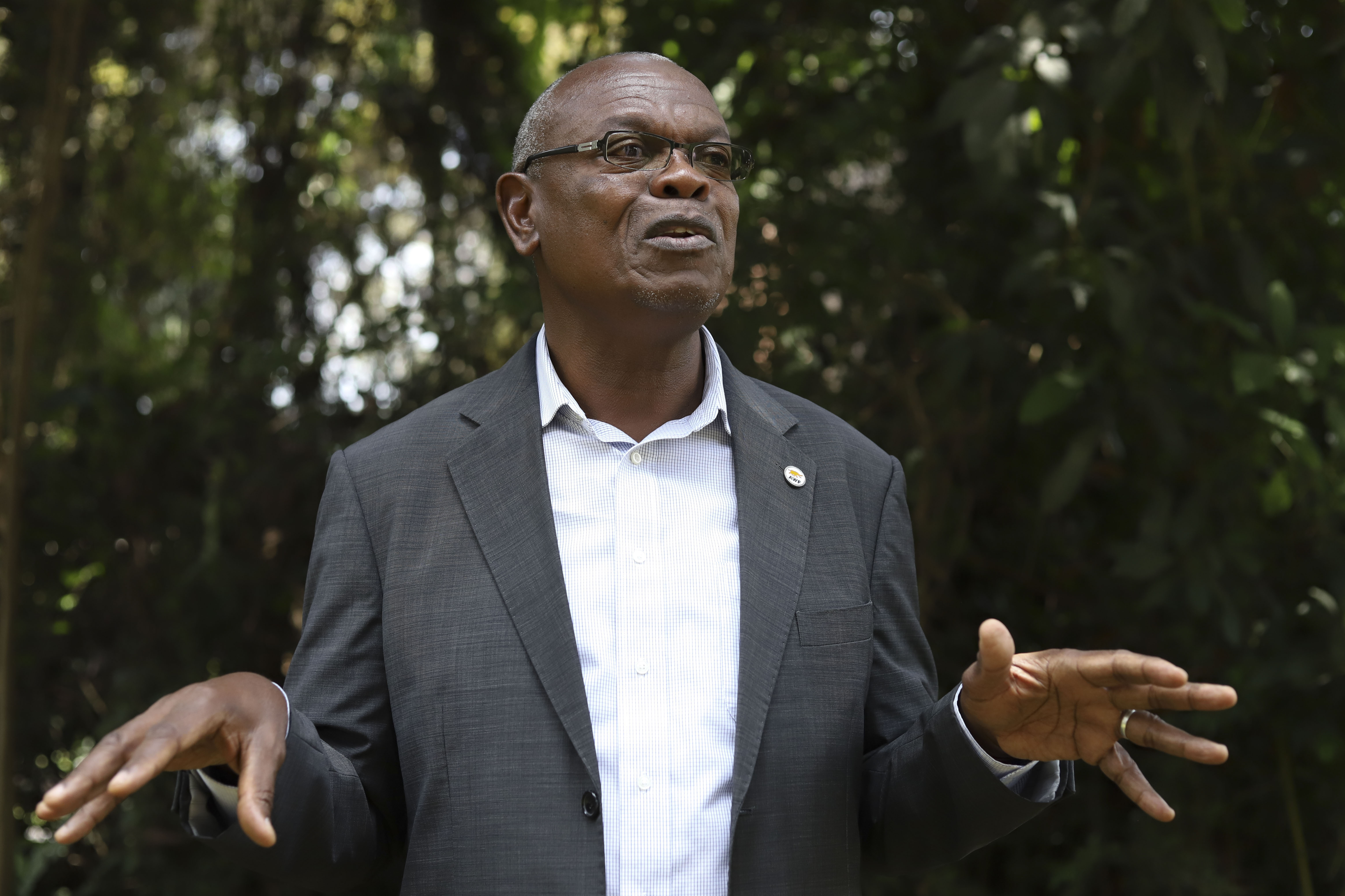 Africa Wildlife Foundation Vice President Philip Muruthi speaks during an interview with the Associated Press in Nairobi, Kenya, on Sept. 18.