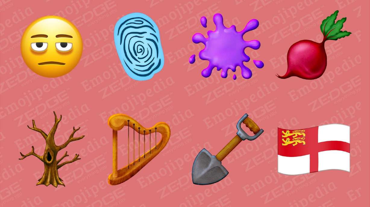 An emoji of an exhausted face with bags under its eyes is among eight new offerings coming to smartphones soon.