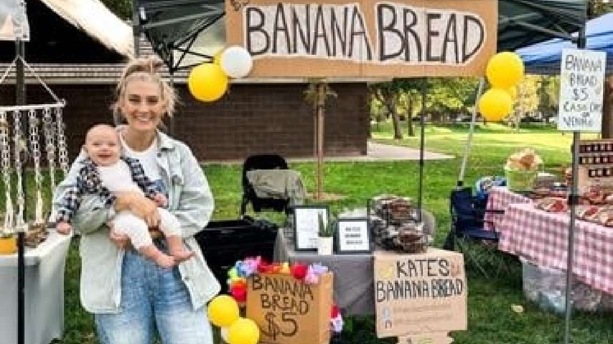 Kate Guthrie sells homemade banana bread at the Downtown Market in St. George, in this undated photo.