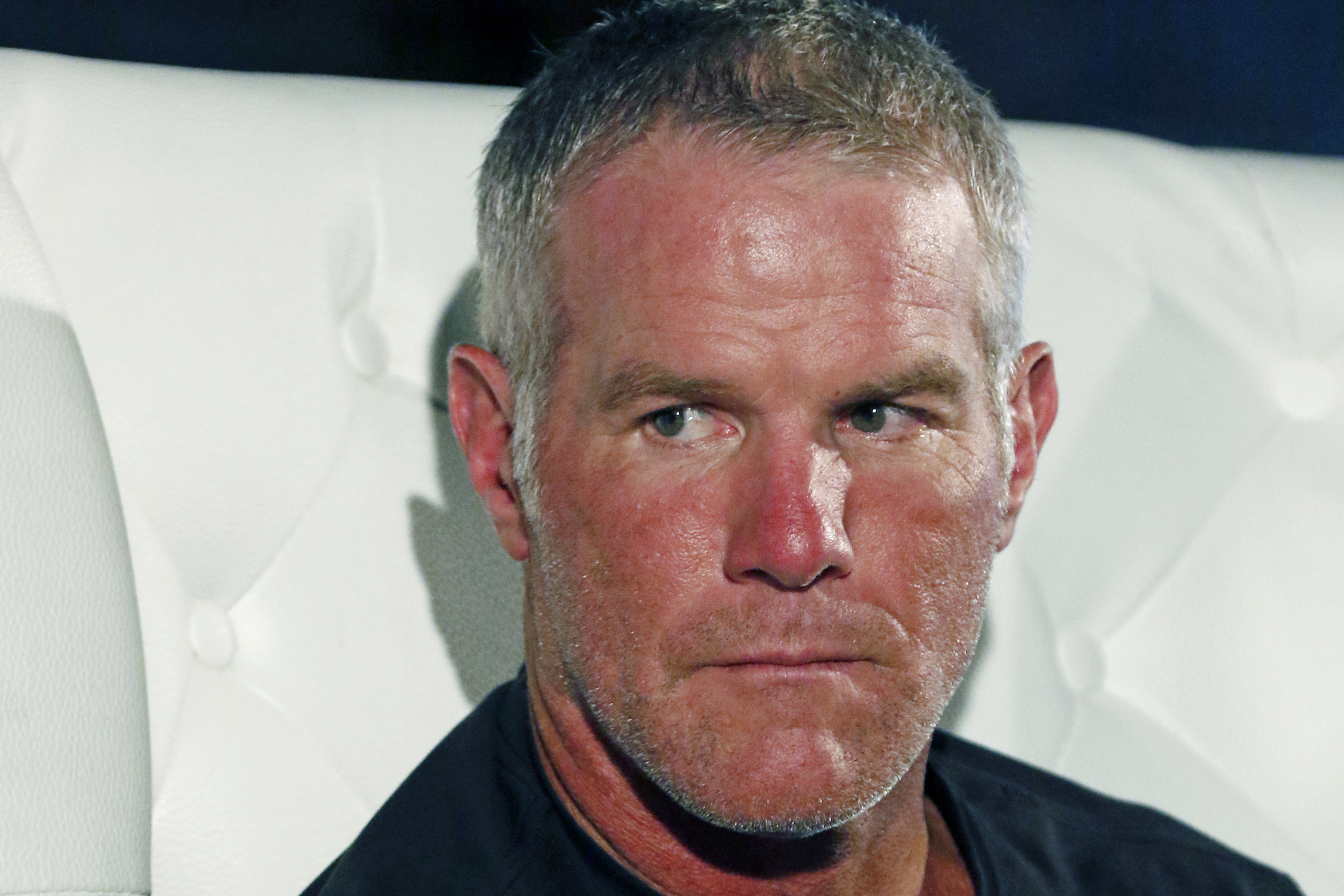 Retired NFL quarterback Brett Favre speaks Oct. 17, 2018 in Jackson, Miss. Favre told a congressional committee Tuesday that he has been diagnosed with Parkinson's disease.